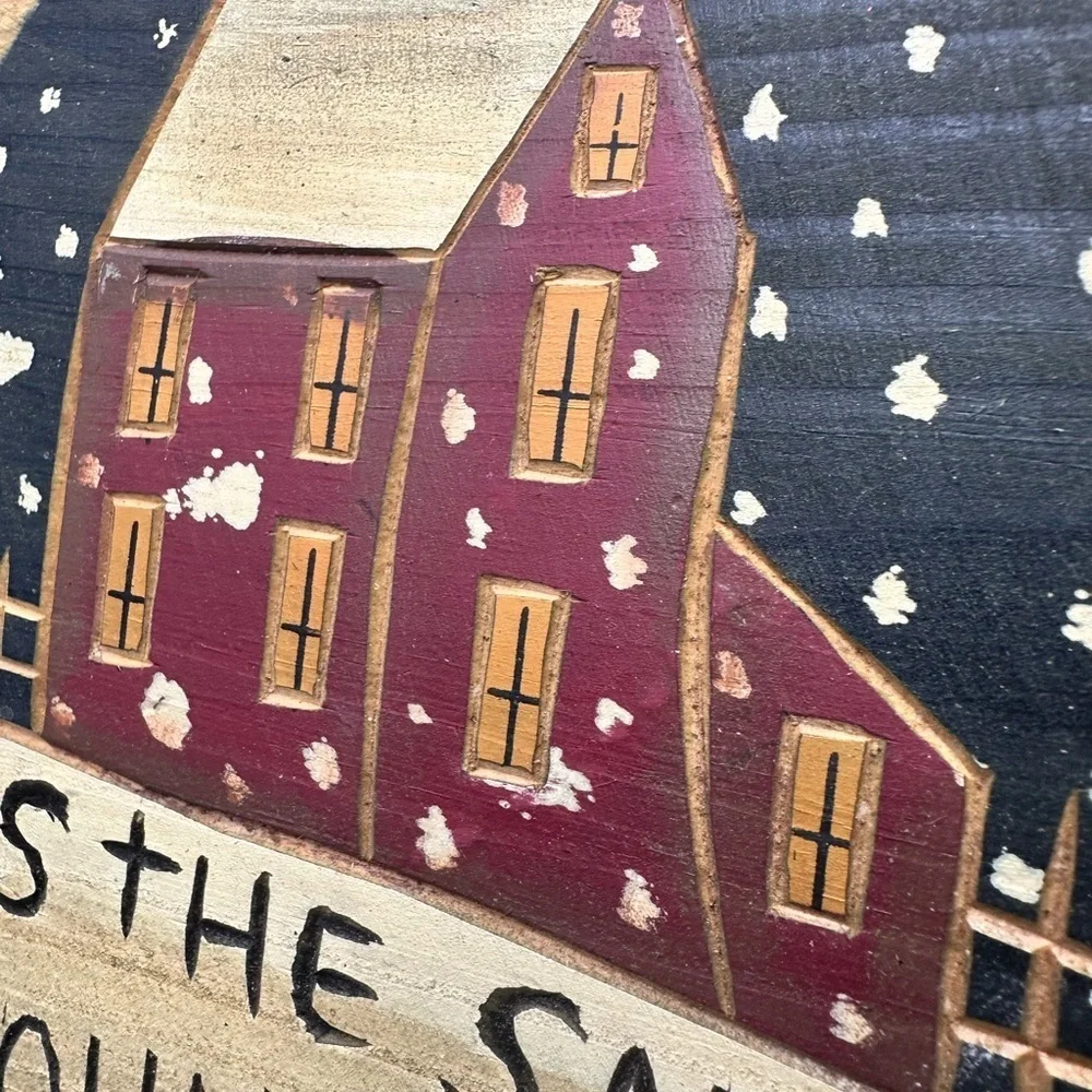 Simplier Times wooden carved winter decor